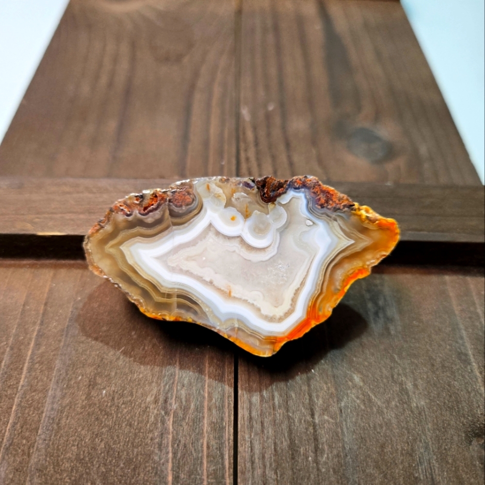 Coyamito White Lace Crystal Agate Laguna Mexico